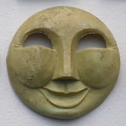 Resin cast of Gordon's laughing face