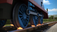 Thomas applying his brakes