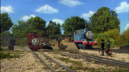 Skarloey with a CGI face