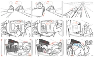 Crosby Tunnel in storyboards for a deleted scene
