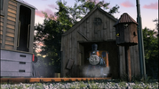 A second CGI recreation of the shed used for Toby's Shed