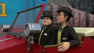 Mr. Percival with Sir Topham Hatt in Winston in Blue Mountain Mystery