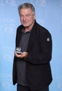 Alec Baldwin with the small scale Peter Sam prop