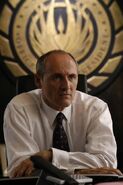 Colm Feore as President Richard Adar on Battlestar Galactica