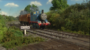 The "Go Slow" sign reused in the eighth series episode Thomas and the Tuba