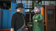 Dowager Hatt with Thomas, Annie and The Fat Controller in the twentieth series