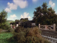 A brake van with a face