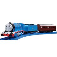 Plarail Talking Gordon with brown express coach