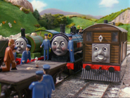 Toby with Percy, Donald and Dilly