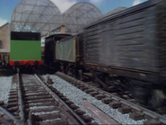 A salt van as part of Duck's goods train