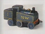 The original wooden toy version of Thomas