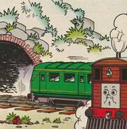 Daisy entering the tunnel