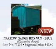 A blue van edit in Bachmann's 2022 catalogue