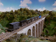 Edward crossing the viaduct in the second series