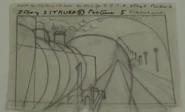 Awdry's original sketch for the fifth illustration of Troublesome Trucks