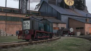 Hurricane and Frankie shunting outside the Steelworks