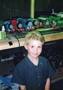 Elliot Killck-Ward with Thomas, James, Gordon, Edward, Stepney, Toby, Oliver, Henry, Duck, Harold and Percy