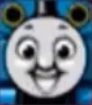 Thomas' happy face from the Thomas the Tank Engine PS1 Kids Station game