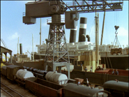 Two milk tankers at Brendam Docks in the fifth series