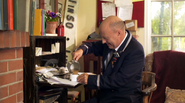 Mr. Perkins pouring a cup of tea