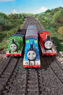 Thomas, Percy and James at Gordon's Hill.