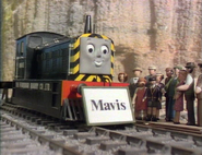 Mavis with nameboard