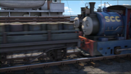 Timothy shunting a stakebed wagon