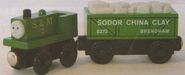 Wooden Railway Neil with a China Clay Truck