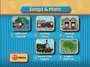 Songs and interactive activities menu