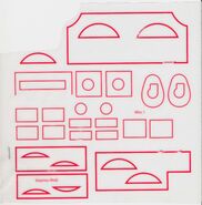 The lining sheet for Thomas' wheel arches and side tanks