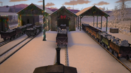 Some trucks at the Depot in the eighteenth series