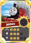 James' Gold Racing Card