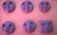 Prototype faces for Skarloey, Rheneas, Peter Sam, Rusty, Duncan and Duke as owned by Twitter user SeansModels