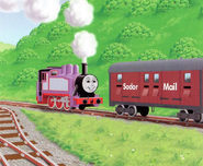 A mail van in a My Thomas Story Library book