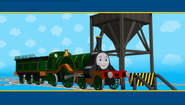 A coaling tower in an animated learning segment