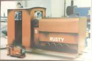 The model under construction beside Rusty's small scale model