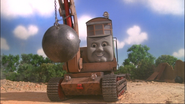 Oliver with a wrecking ball