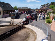 Ravenglass, the first station of the Ravenglass and Eskdale Railway, dressed up to resemble Arlesburgh West