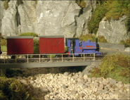 Sir Handel pulling some vans