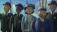 The Mayor of Sodor, along with Lady Hatt and the Fat Controller