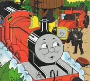 Angus and James by a water tower