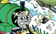 Percy crashing into a milk tanker