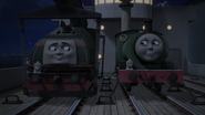 Gator and Percy on the deck of Sodor Line