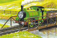 Percy crossing the stream as illustrated by Clive Spong