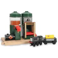 Wooden Railway Fuel Depot with Diesel