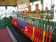 The interior of a real life signal box