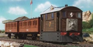 Annie and Clarabel with Toby
