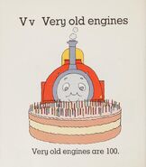 Skarloey in his original form as illustrated by Tony Wells