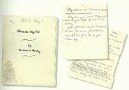 Awdry's original manuscript and sketches for Edward's Day Out