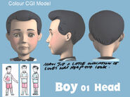 Boy 01 Colour CGI Model Head